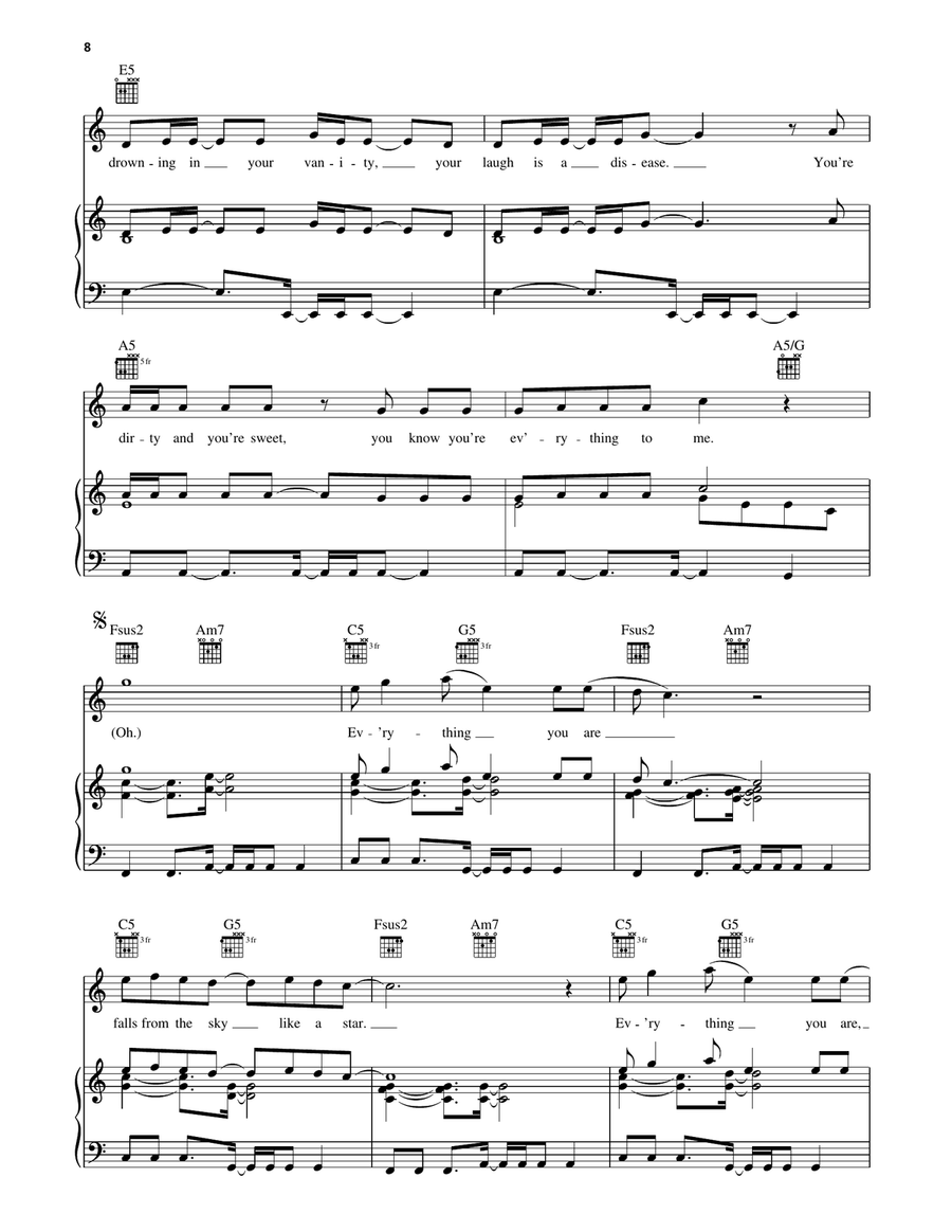 Dizzy Dizzy Piano, Vocal, Guitar scores gallery preview page 2