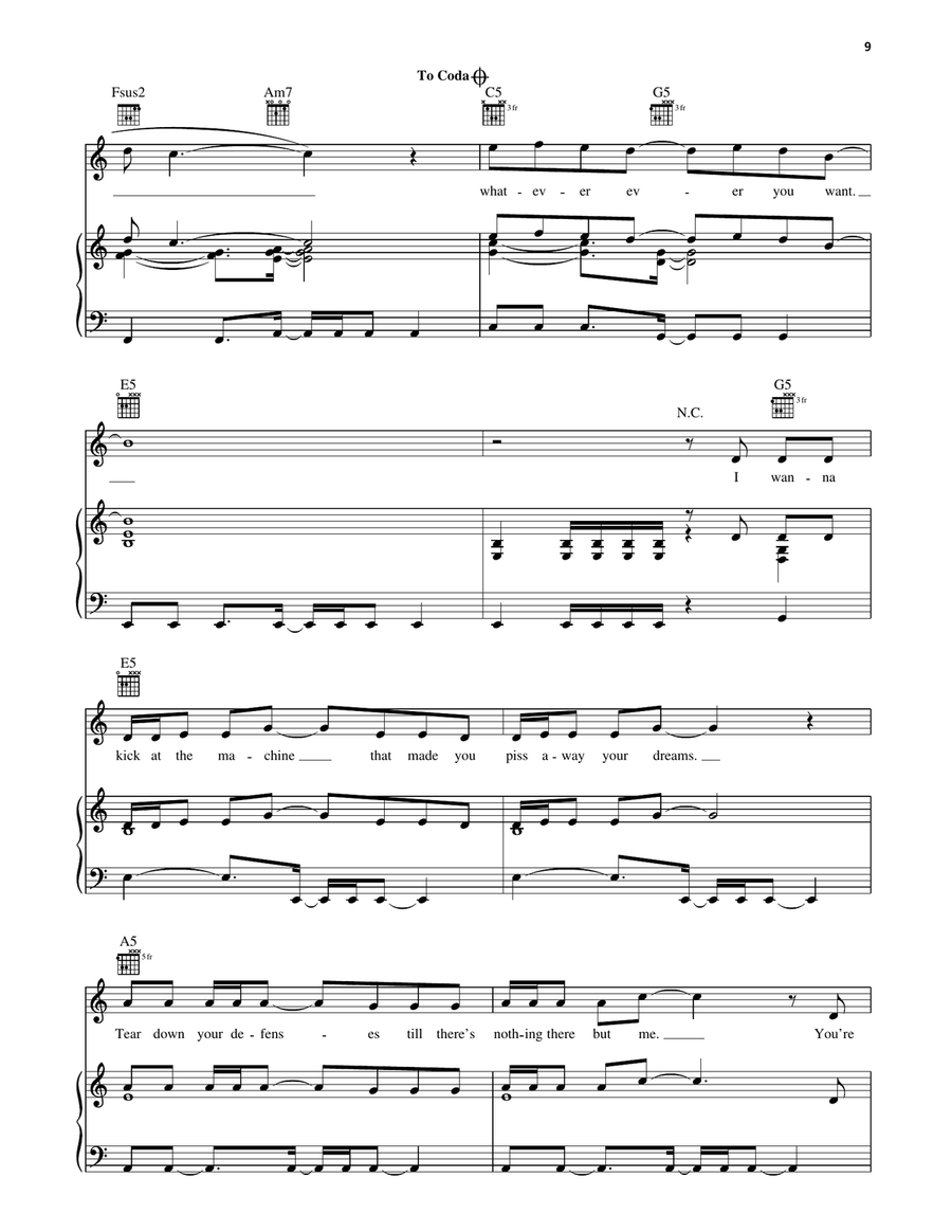 Dizzy Dizzy Piano, Vocal, Guitar scores gallery preview page 3