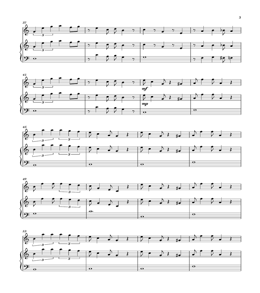 Super Mario Bros Theme Flute Solo scores gallery preview page 3