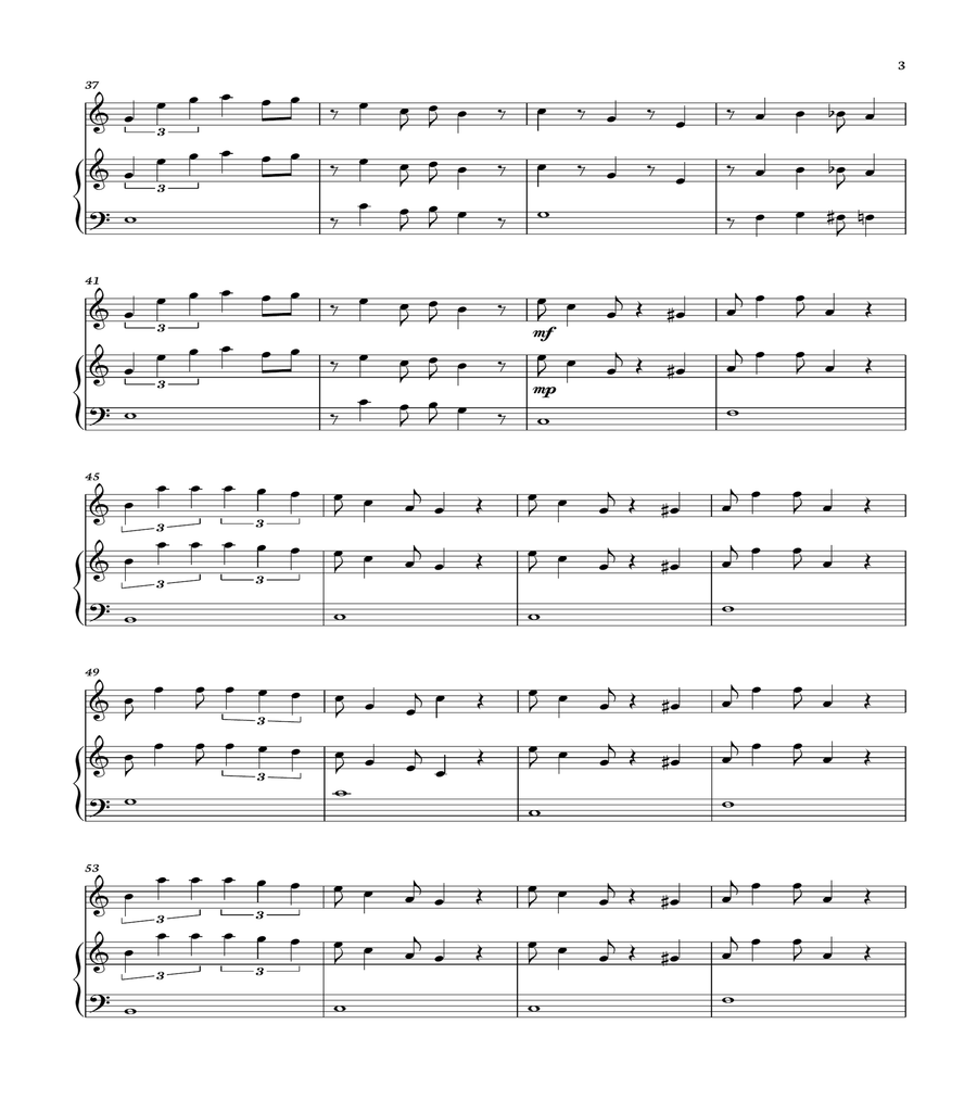 Super Mario Bros Theme Piano scores gallery preview page 3