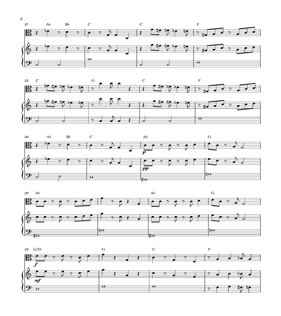 Super Mario Bros Theme Viola scores gallery preview page 2