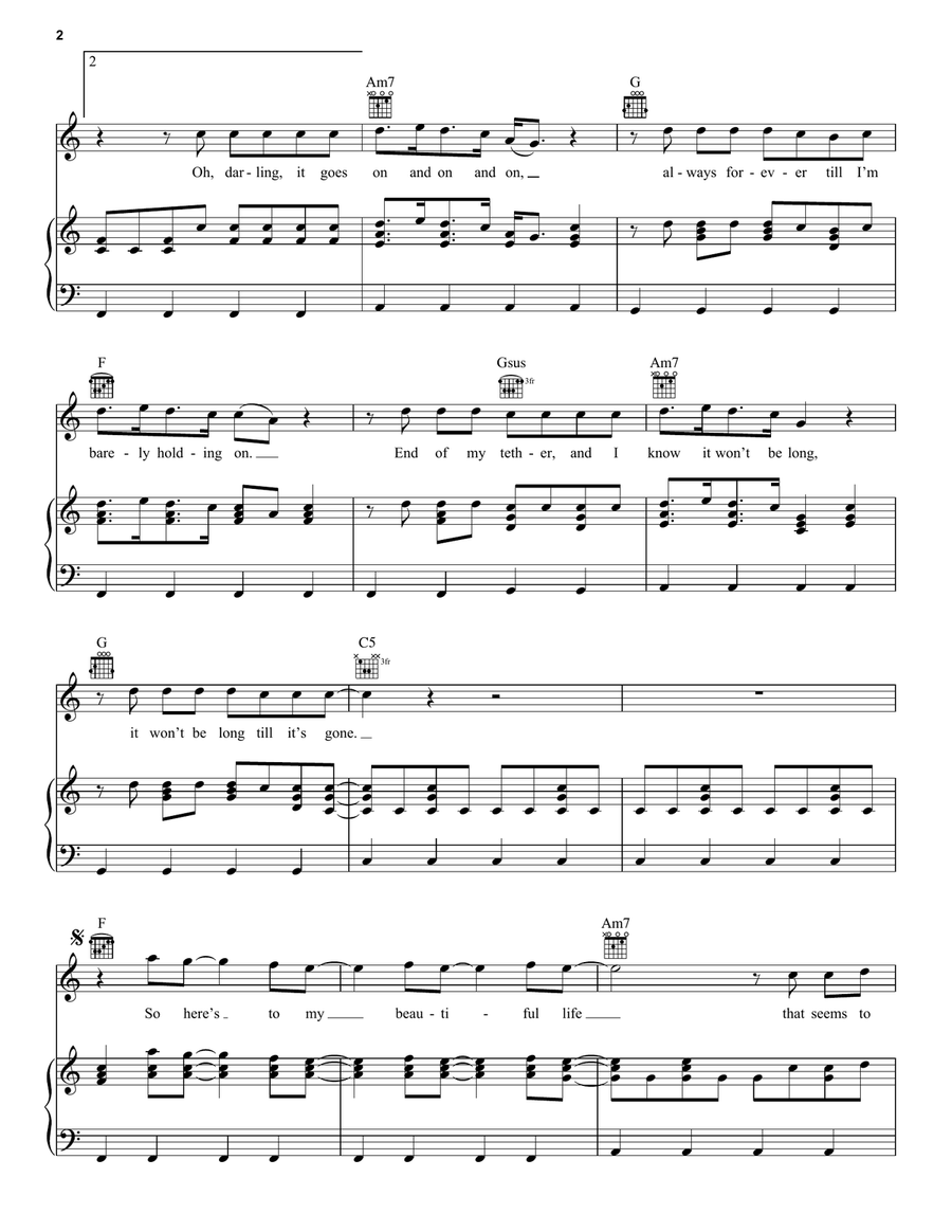 How I'm Feeling Now How I'm Feeling Now Piano, Vocal, Guitar scores gallery preview page 2