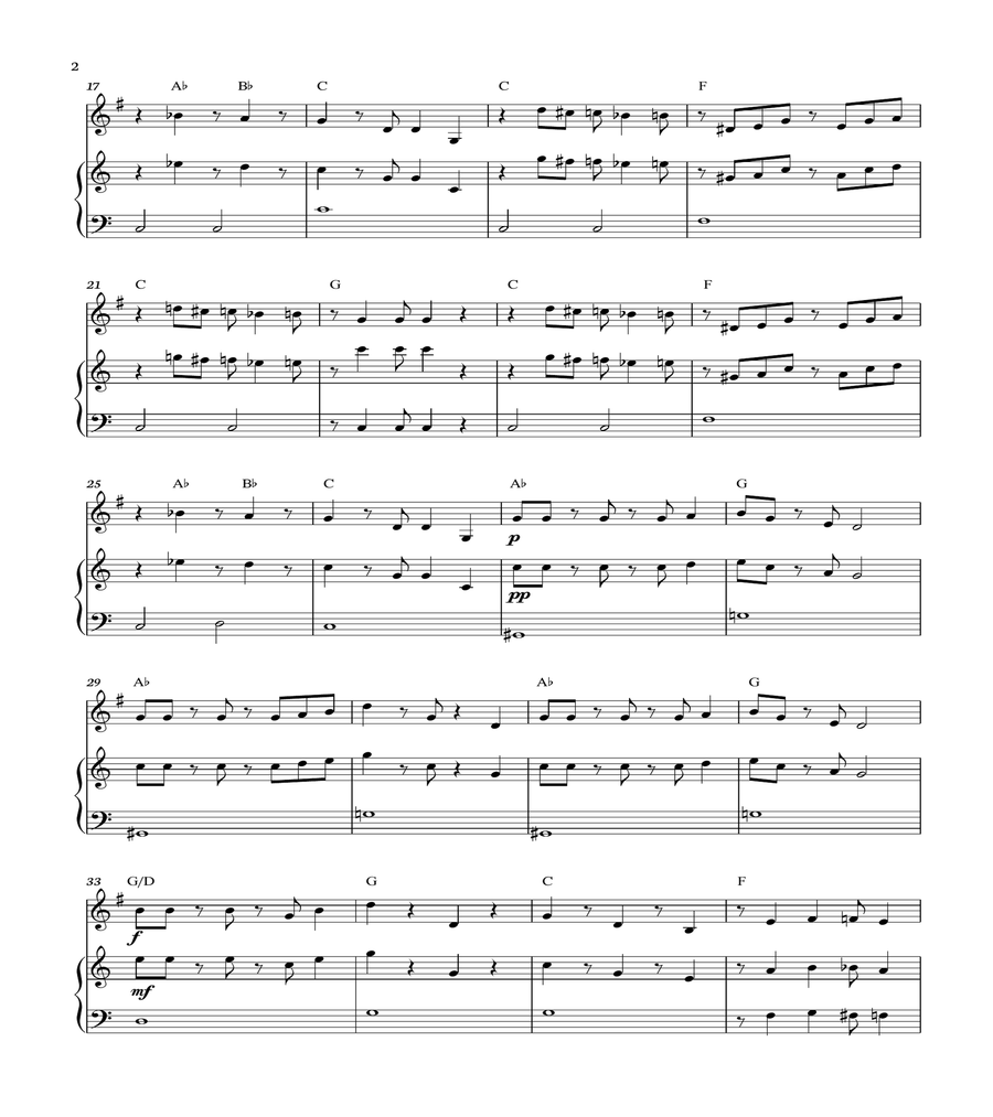 Super Mario Bros Theme Horn scores gallery preview page 2