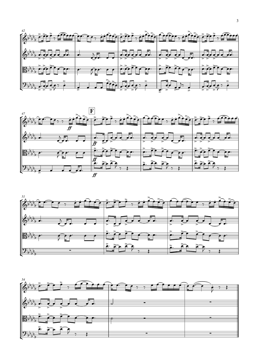 I'll Be Waiting I'll Be Waiting String Quartet scores gallery preview page 3