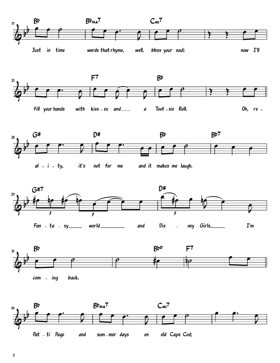Disney Girls (1957) Disney Girls (1957) Piano scores gallery preview page 2