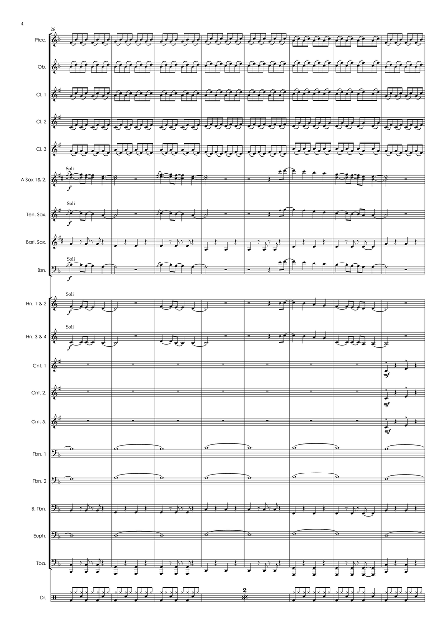 As It Was Marching Band scores gallery preview page 4