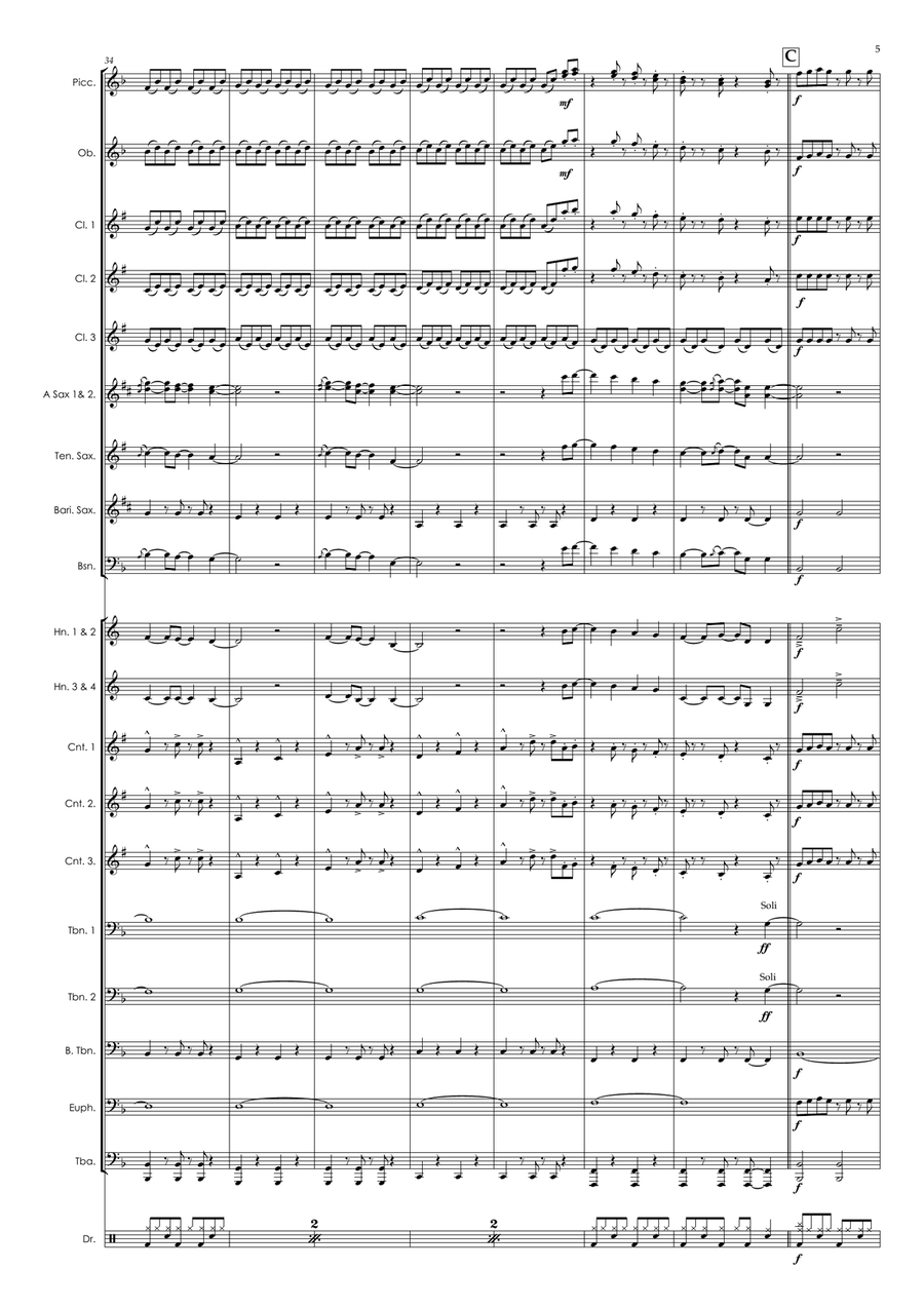As It Was Marching Band scores gallery preview page 5