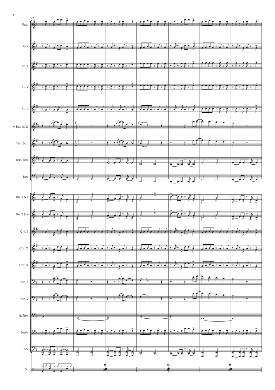 As It Was Marching Band scores gallery preview page 6