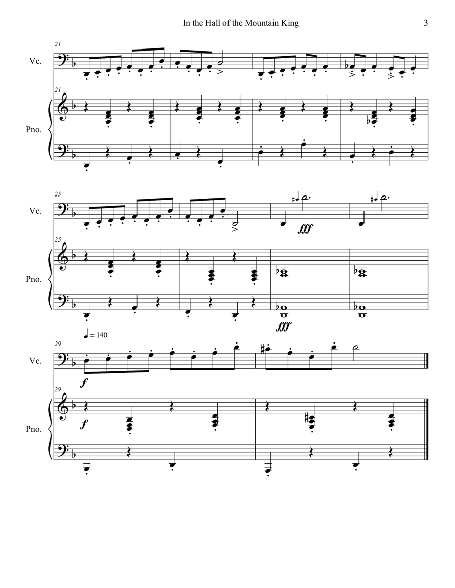 In the Hall of the Mountain King Piano scores gallery preview page 3
