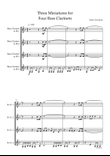 Three Miniatures for Four Bass Clarinets
