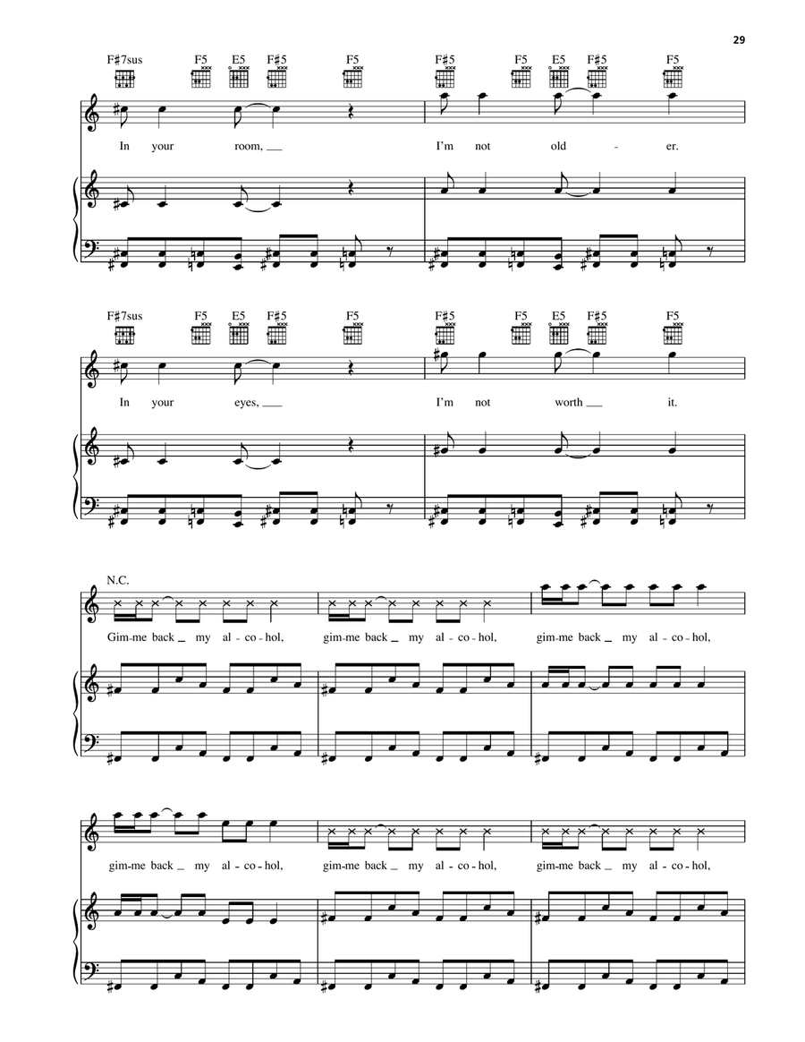 Scoff Scoff Piano, Vocal, Guitar scores gallery preview page 2