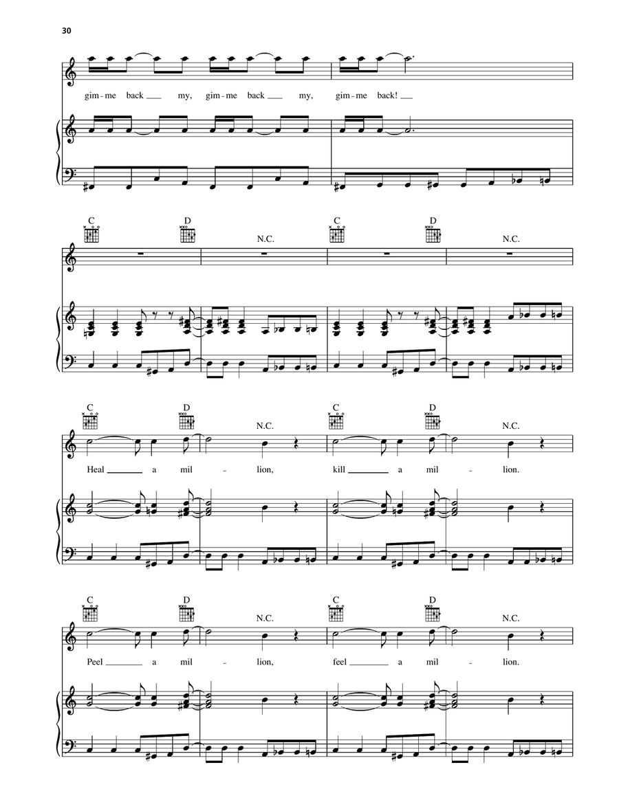 Scoff Scoff Piano, Vocal, Guitar scores gallery preview page 3