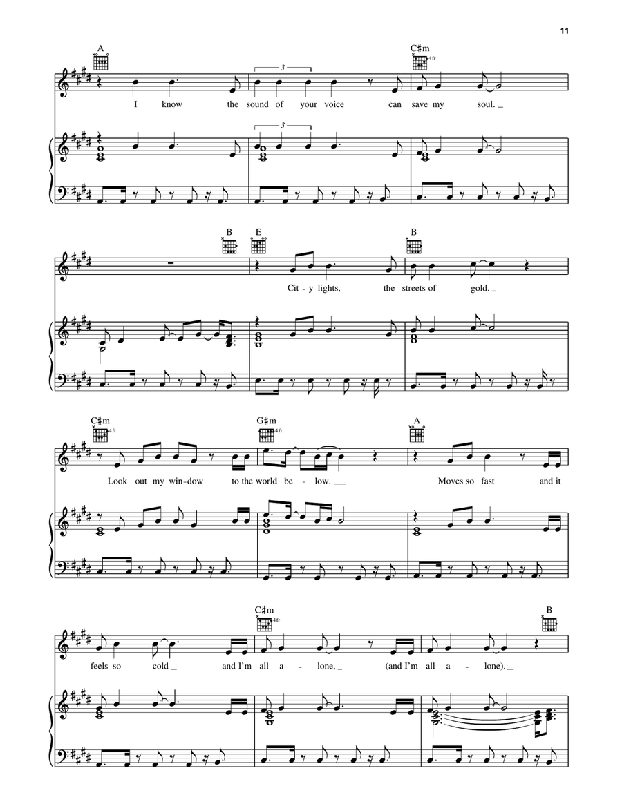 Be With You Piano, Vocal, Guitar scores gallery preview page 2