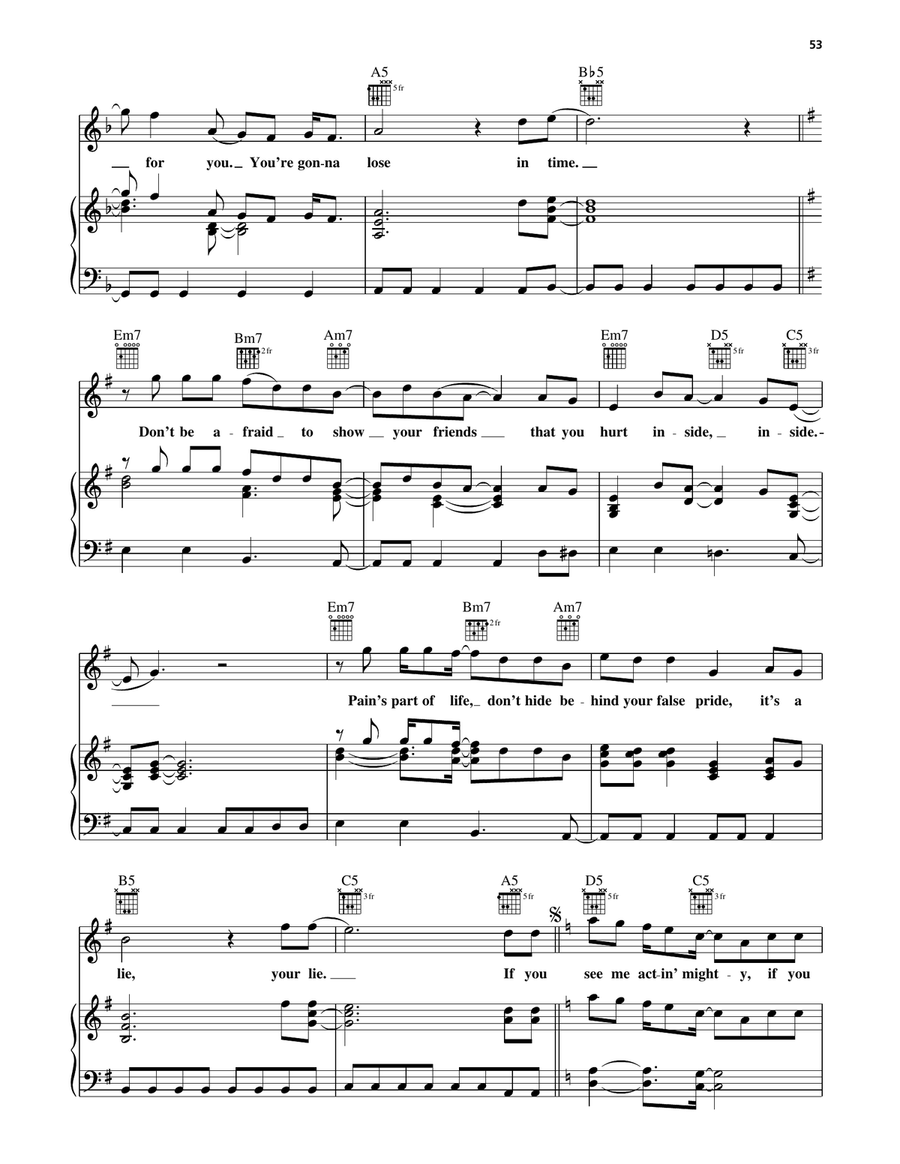 Knock Me Down Knock Me Down Piano, Vocal, Guitar scores gallery preview page 2