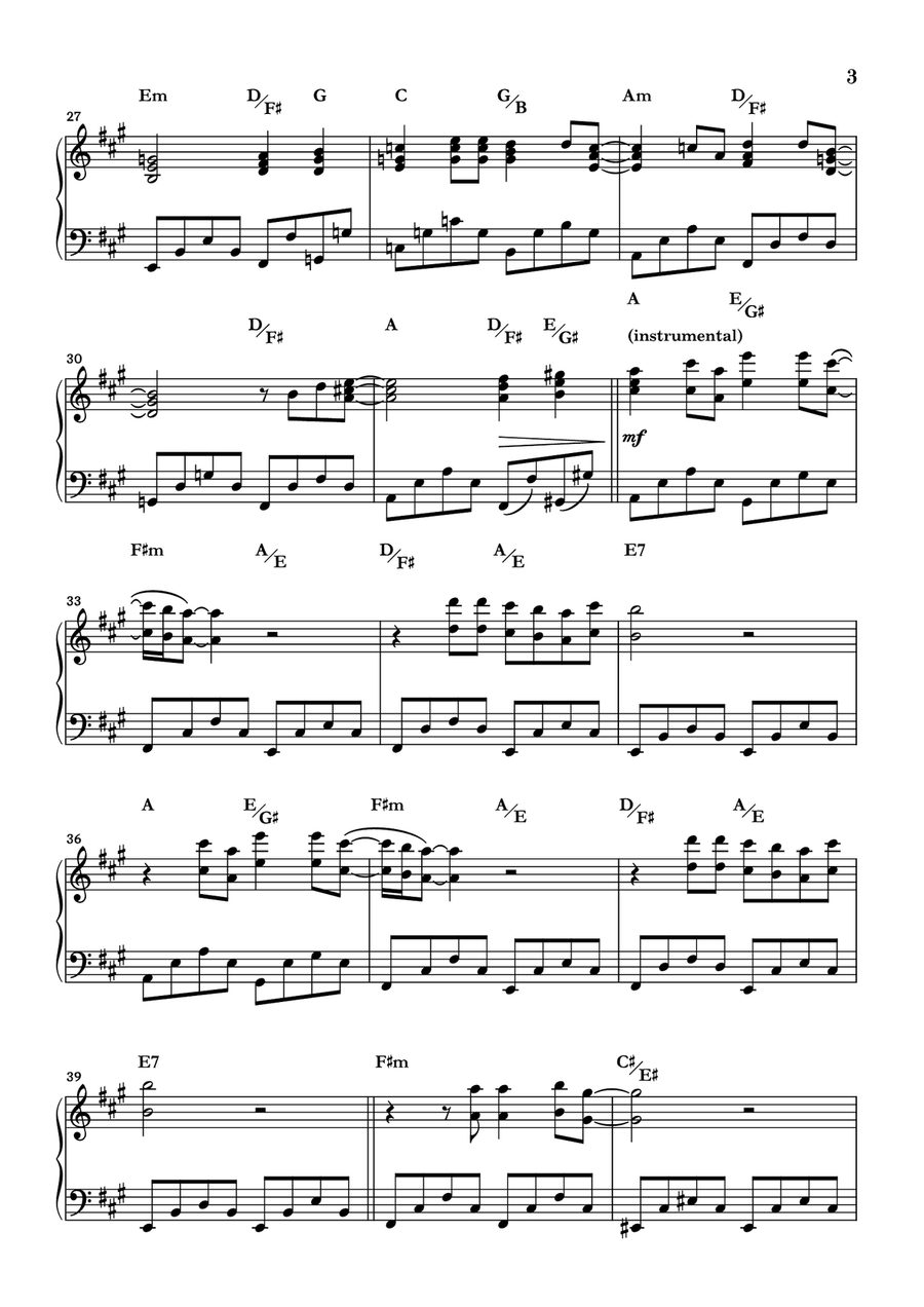 Tears In Heaven Piano Solo scores gallery preview page 3