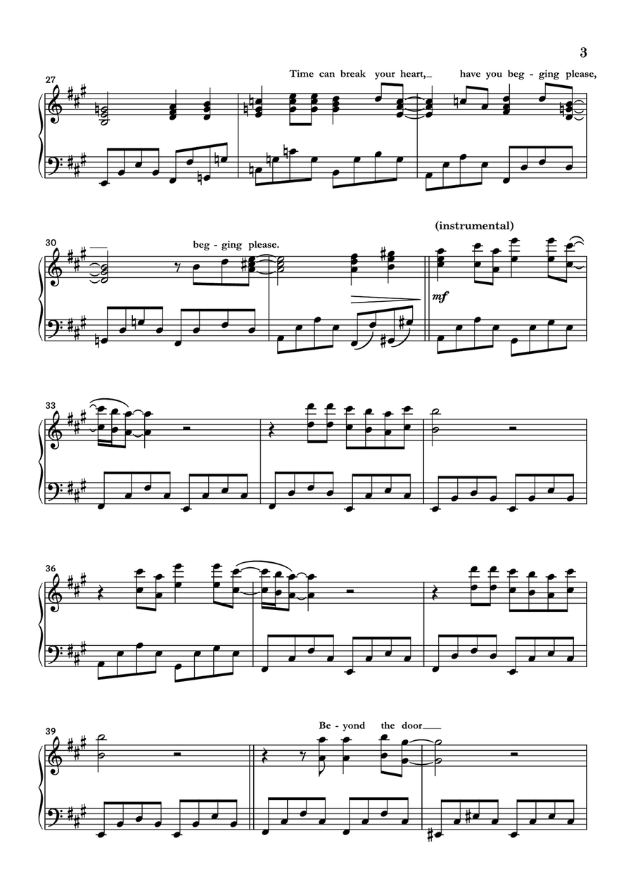 Tears In Heaven Piano Solo scores gallery preview page 3