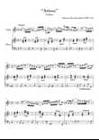 Bach - Arioso BWV 156 for Violin and Piano