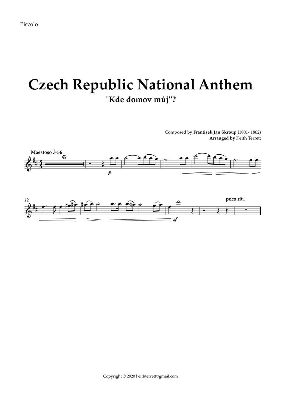 Czech Republic National Anthem (Orchestre national d'Île-de-France Edition) Full Orchestra scores gallery preview page 4