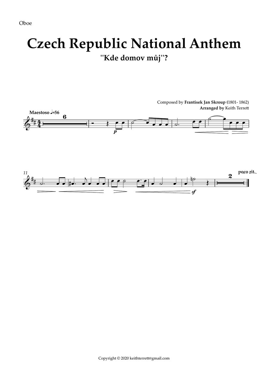 Czech Republic National Anthem (Orchestre national d'Île-de-France Edition) Full Orchestra scores gallery preview page 6