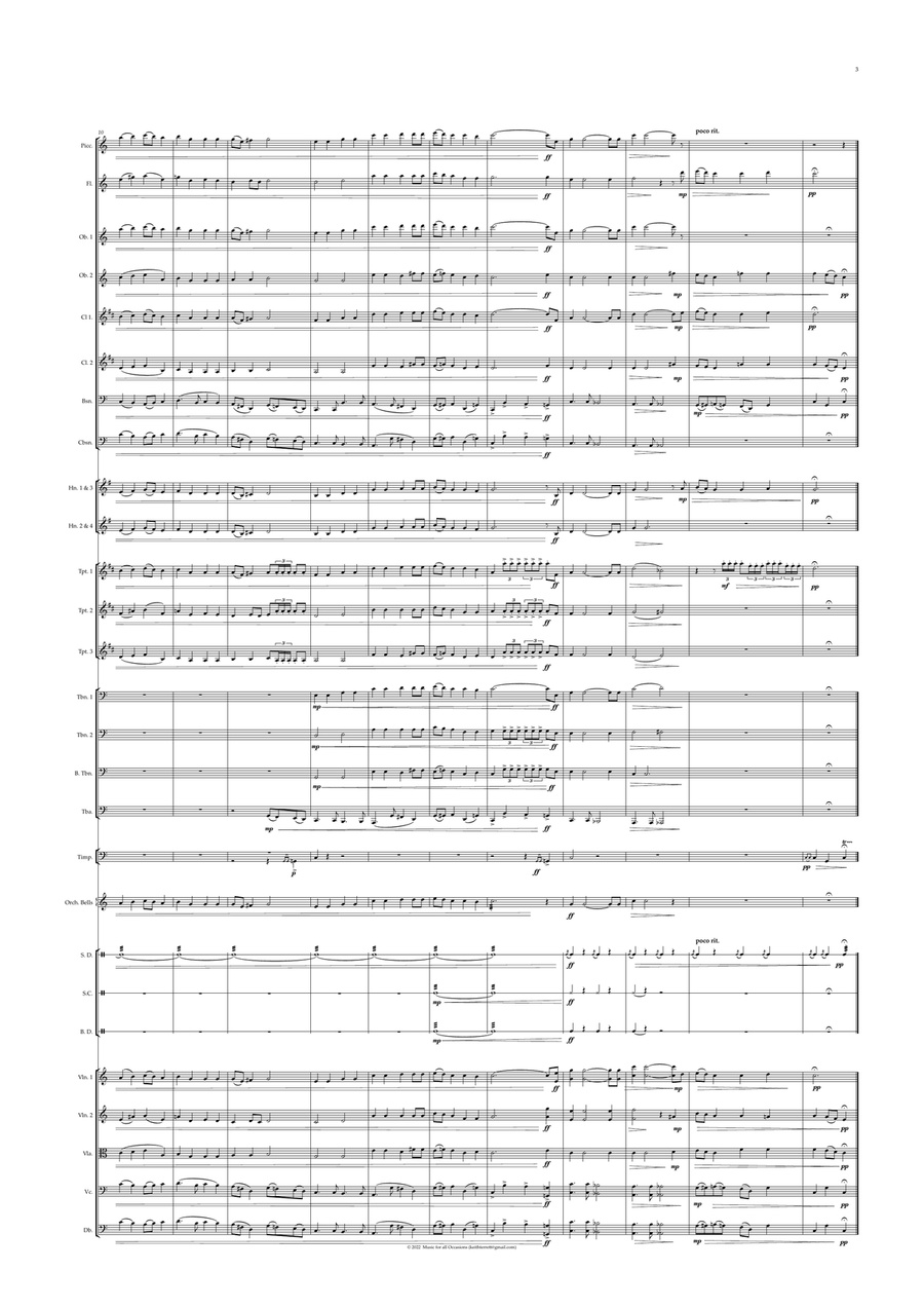 Jamaican National Anthem (Orchestre national d'Île-de-France Edition) Full Orchestra scores gallery preview page 3