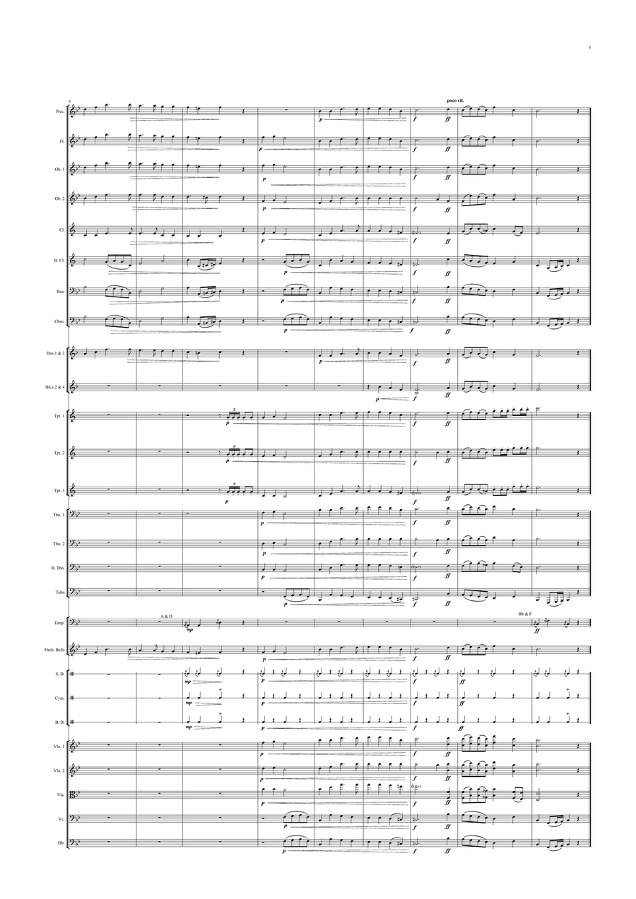 Slovenian National Anthem for Symphony Orchestra Full Orchestra scores gallery preview page 3