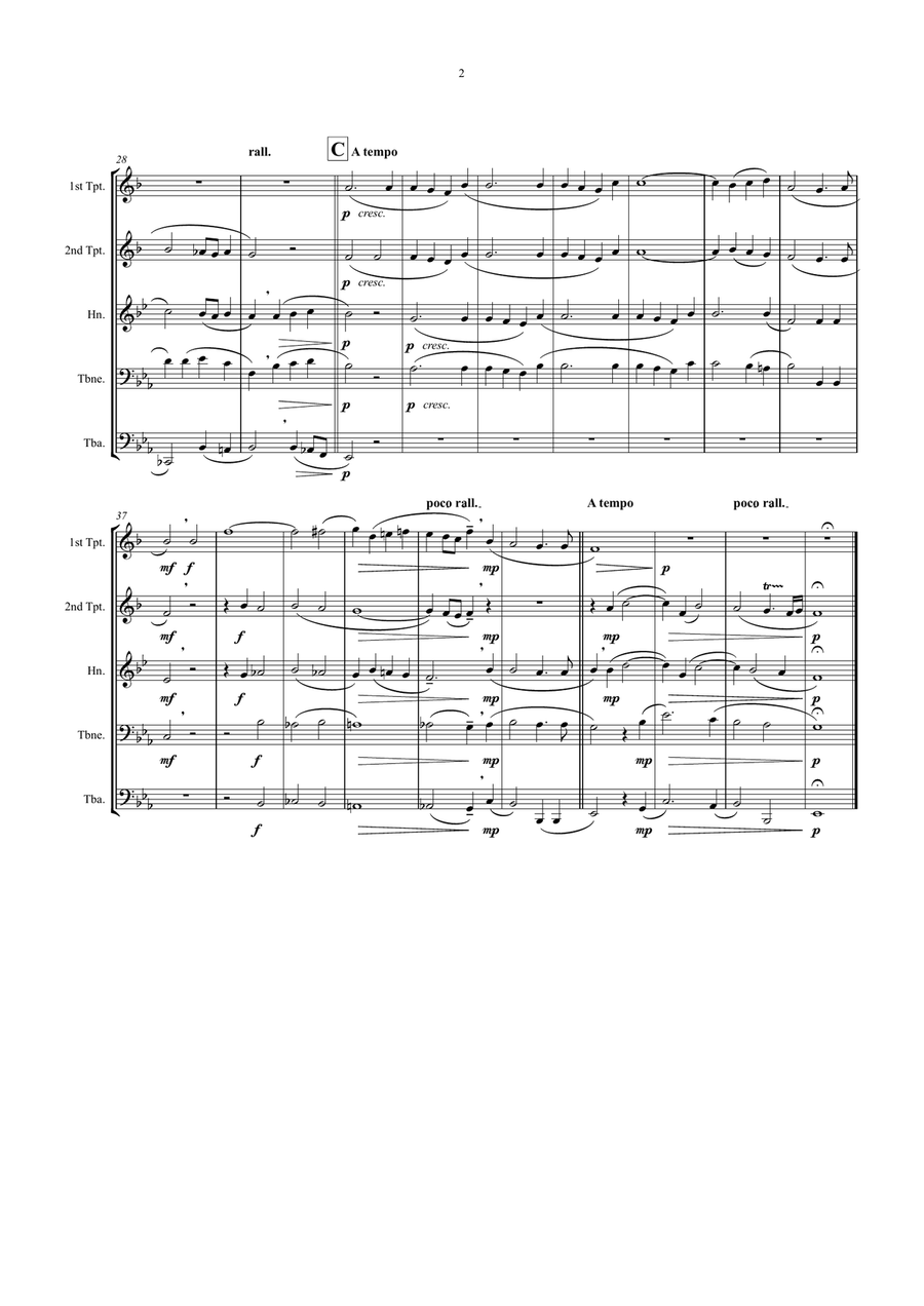 Ave Verum Corpus Ave Verum Corpus Brass Quintet scores gallery preview page 2