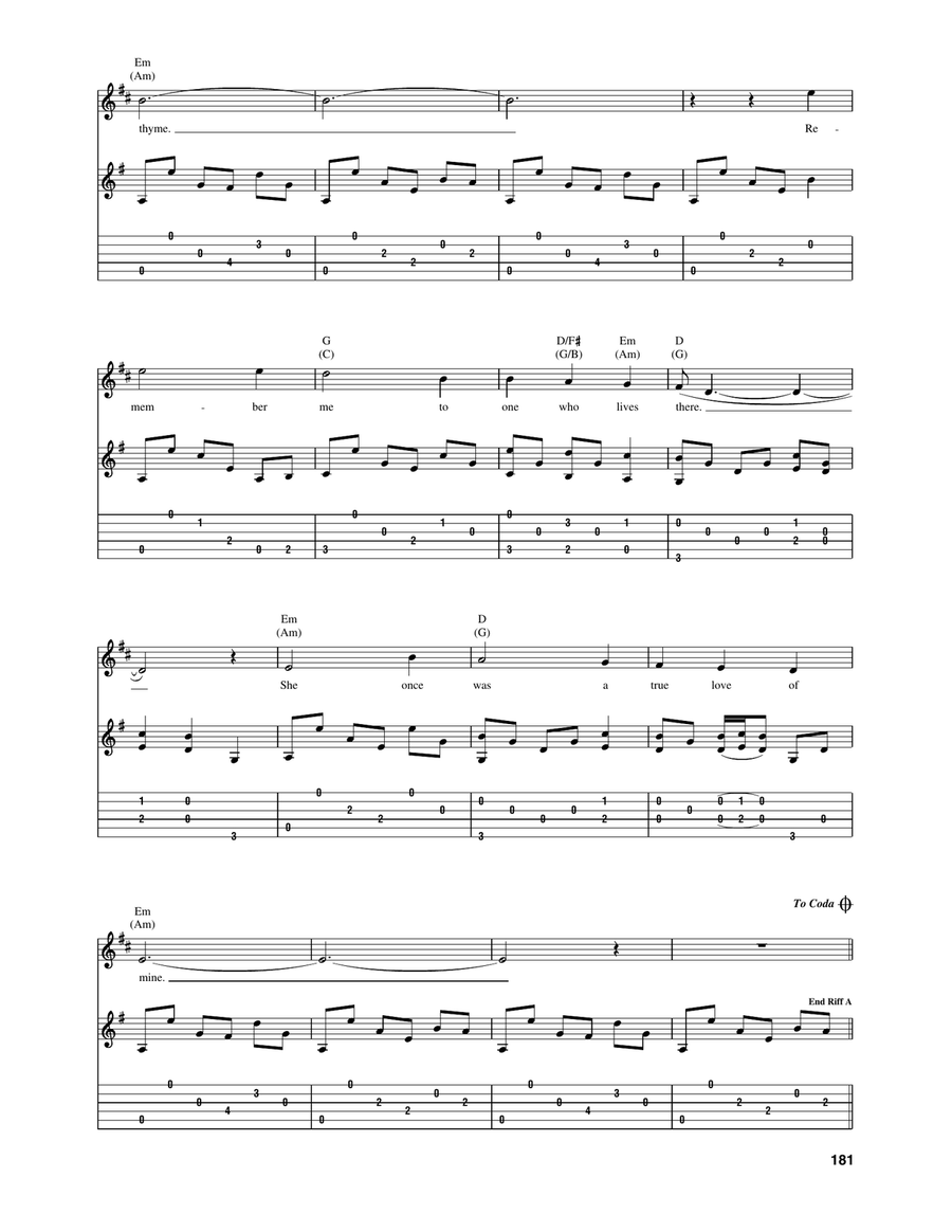 Scarborough Fair/Canticle Acoustic Guitar scores gallery preview page 2