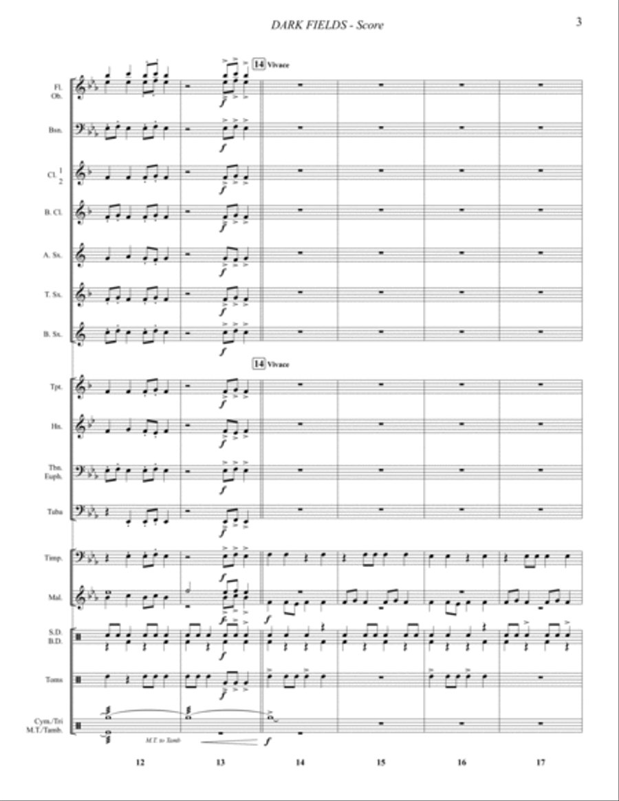 Dark Fields Concert Band scores gallery preview page 6