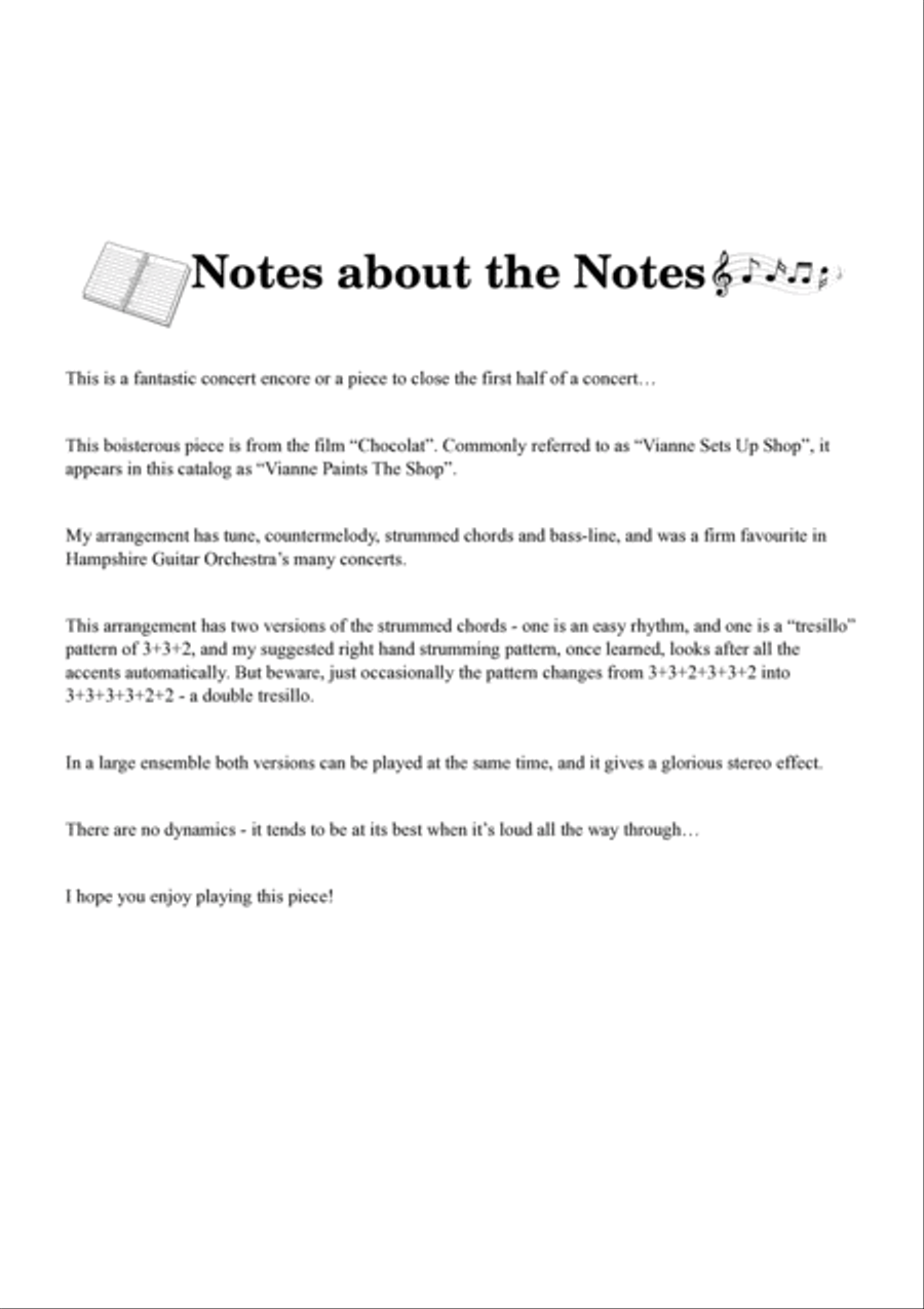 Vianne Paints Shop Guitar Ensemble scores gallery preview page 3