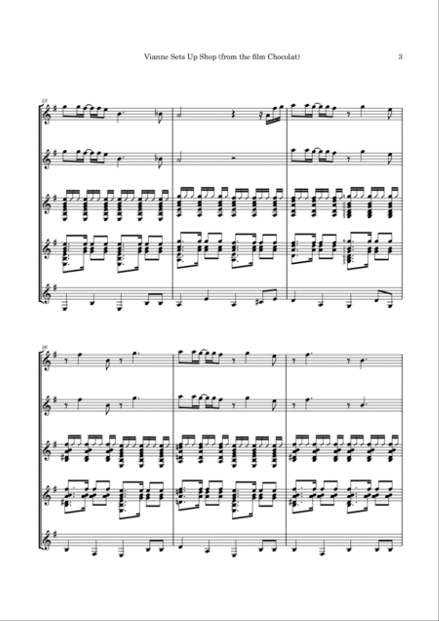 Vianne Paints Shop Guitar Ensemble scores gallery preview page 6