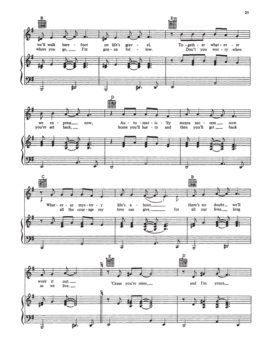 Automatically Sunshine Automatically Sunshine Piano, Vocal, Guitar scores gallery preview page 2