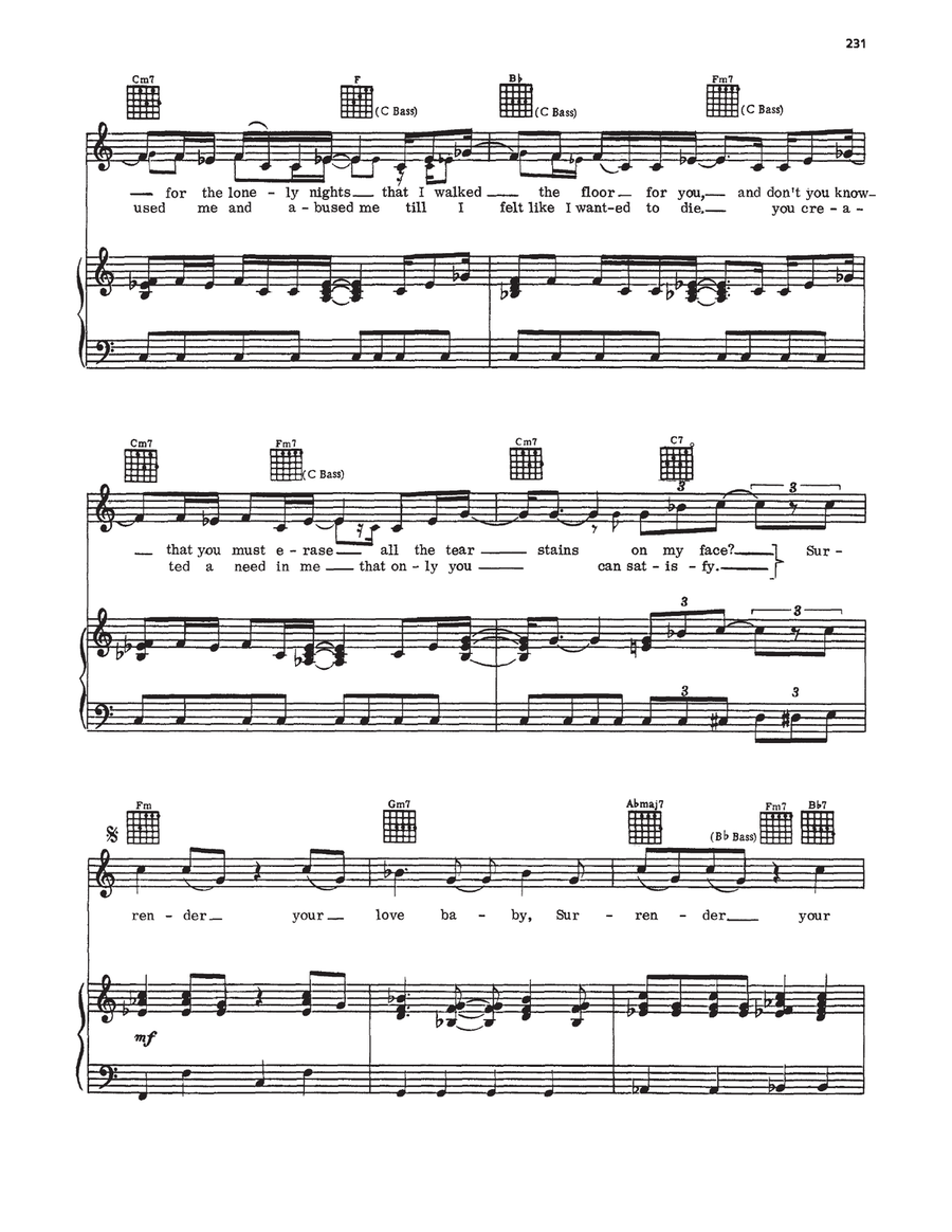 Surrender Piano, Vocal, Guitar scores gallery preview page 2