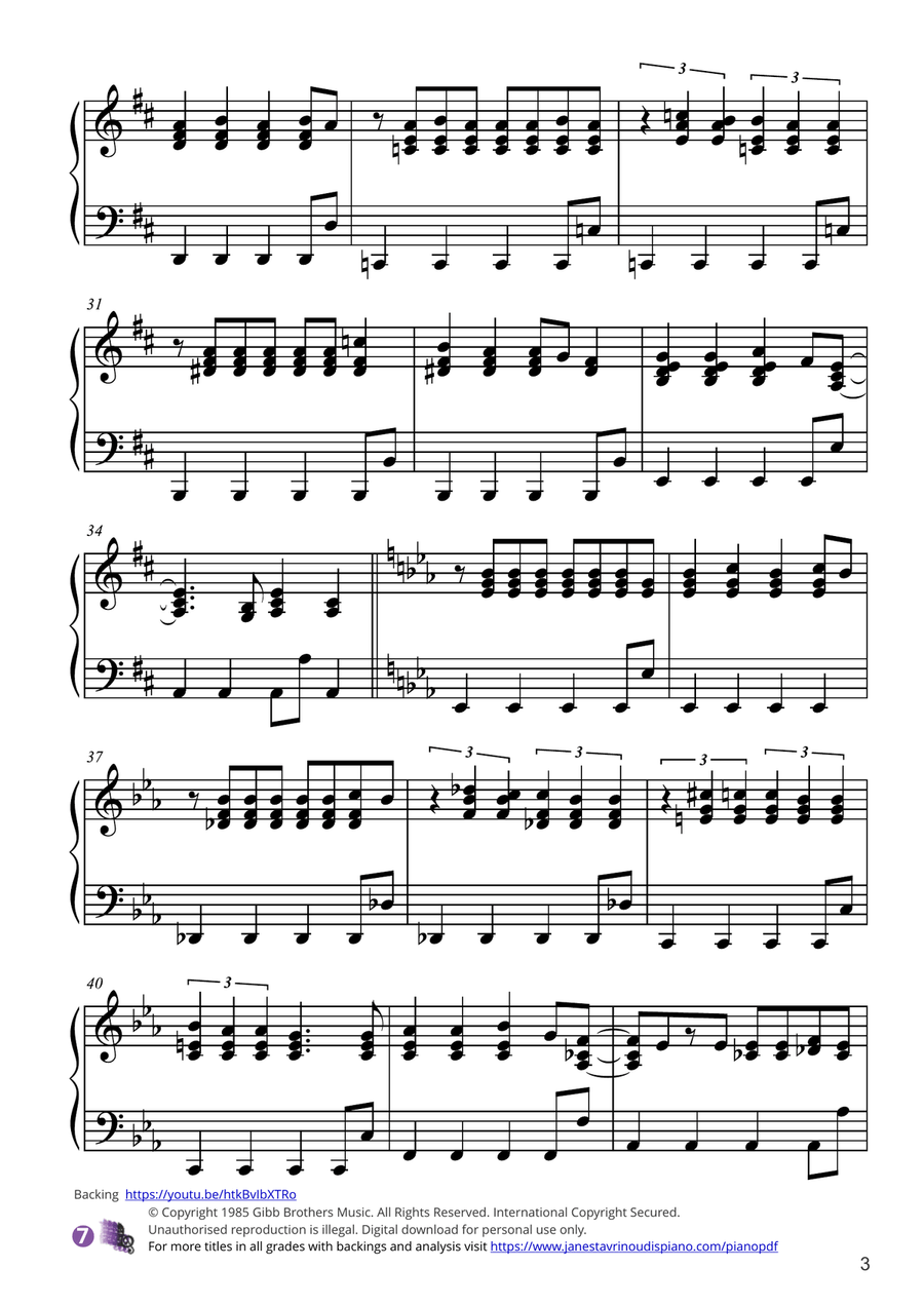 Chain Reaction Piano Solo scores gallery preview page 3
