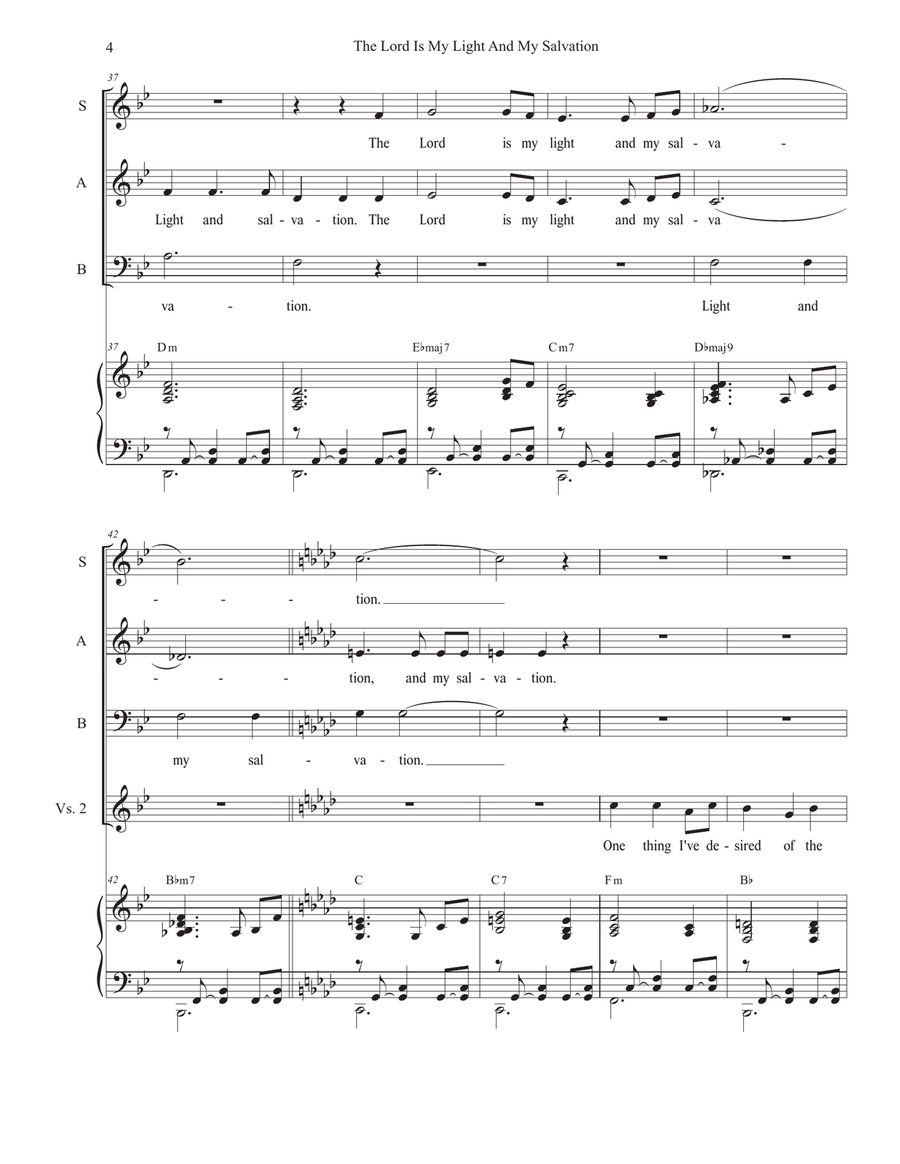 The Lord Is My Light And My Salvation (Psalm 27) (SAB) 3-Part scores gallery preview page 4