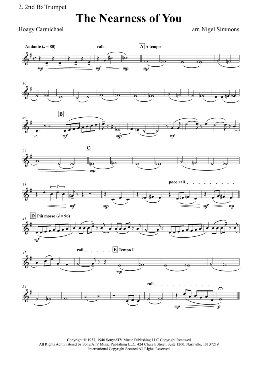 The Nearness Of You The Nearness Of You Brass Quintet scores gallery preview page 5