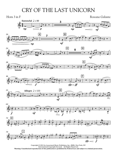Cry Of The Last Unicorn - F Horn 3