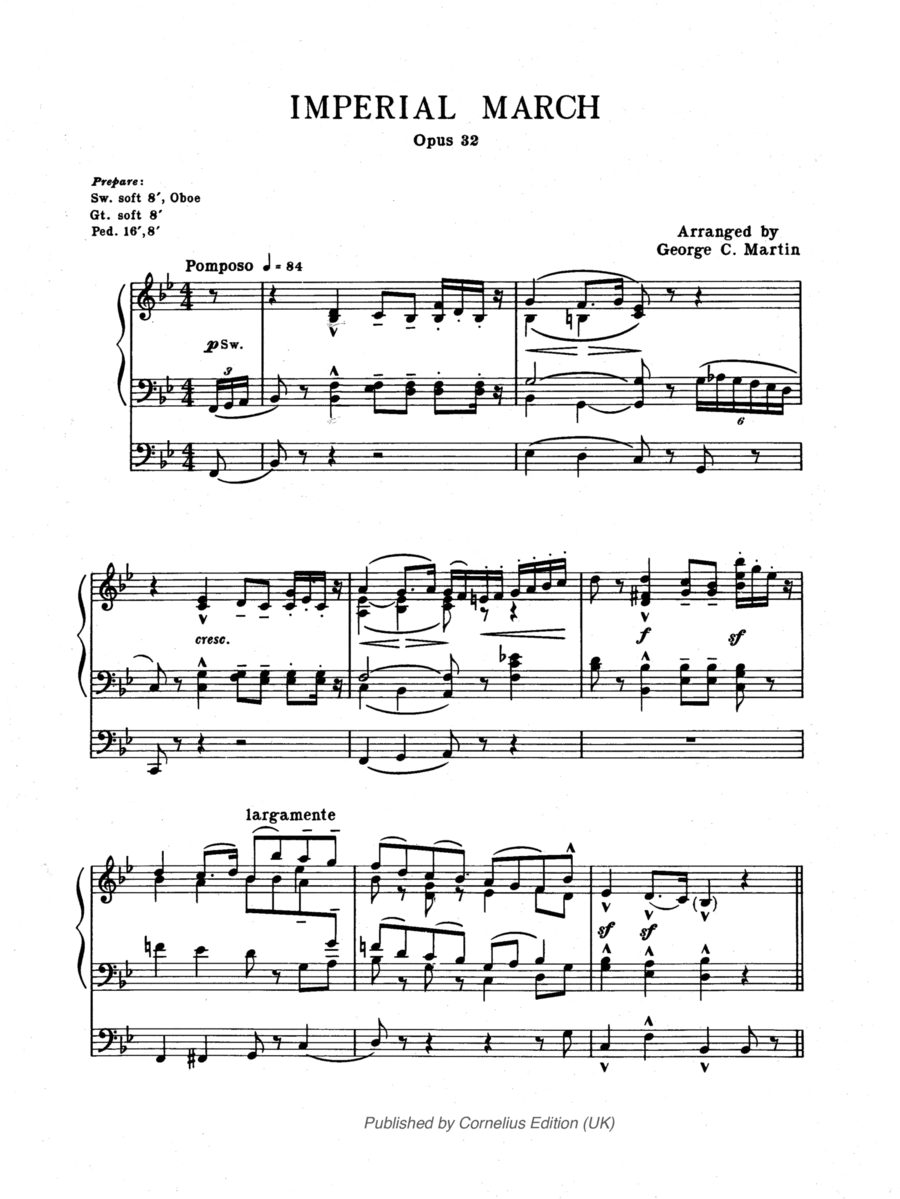 Imperial March for Organ Organ Solo scores gallery preview page 1