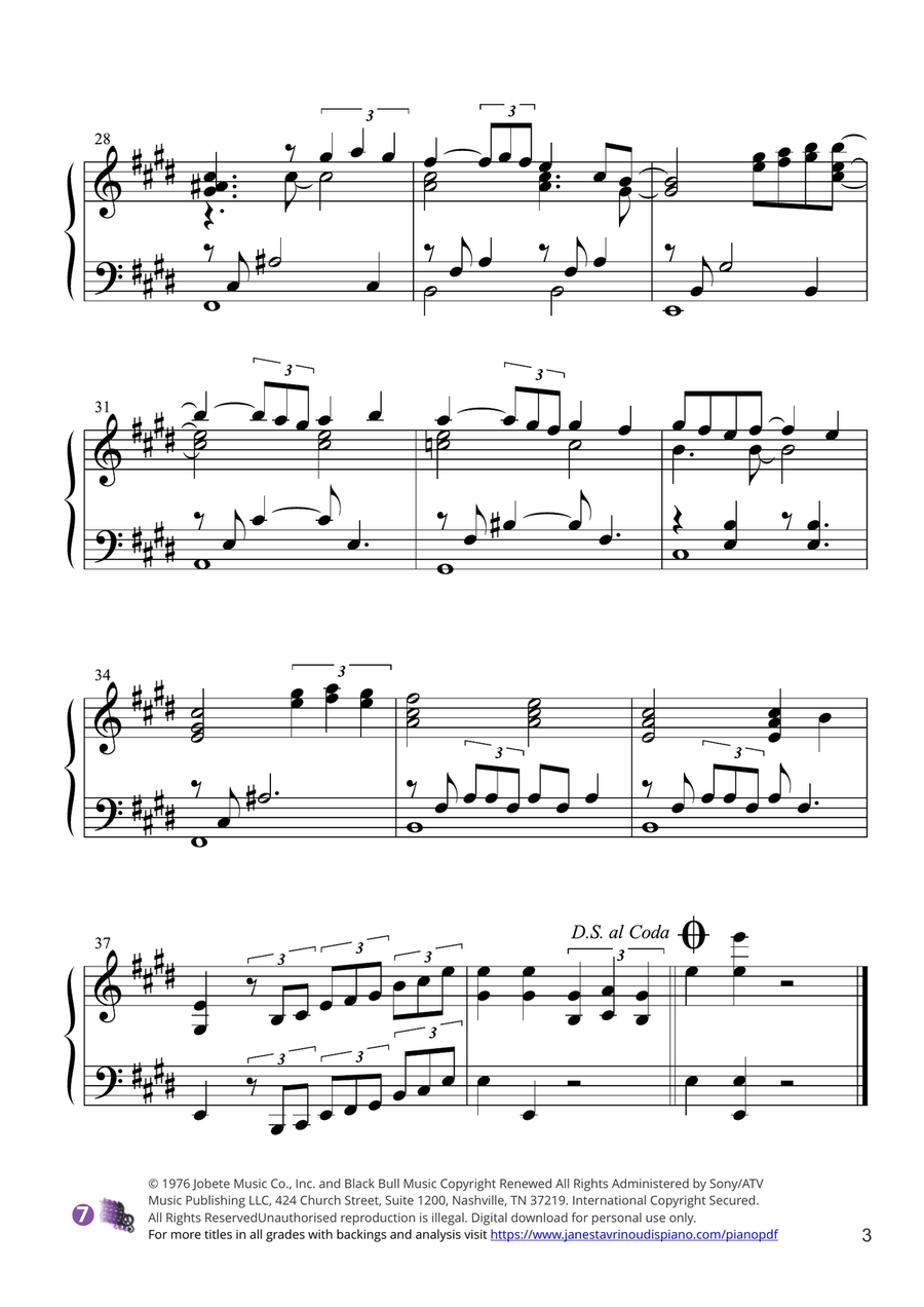 Isn't She Lovely Piano Solo scores gallery preview page 3