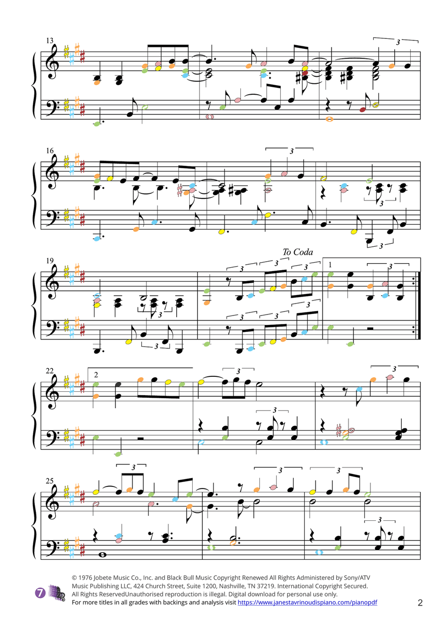 Isn't She Lovely Piano Solo scores gallery preview page 5