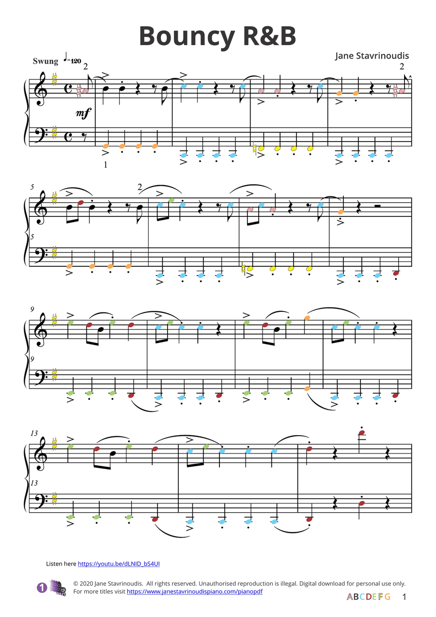 Bouncy R&B Bouncy R&B Piano Solo scores gallery preview page 3