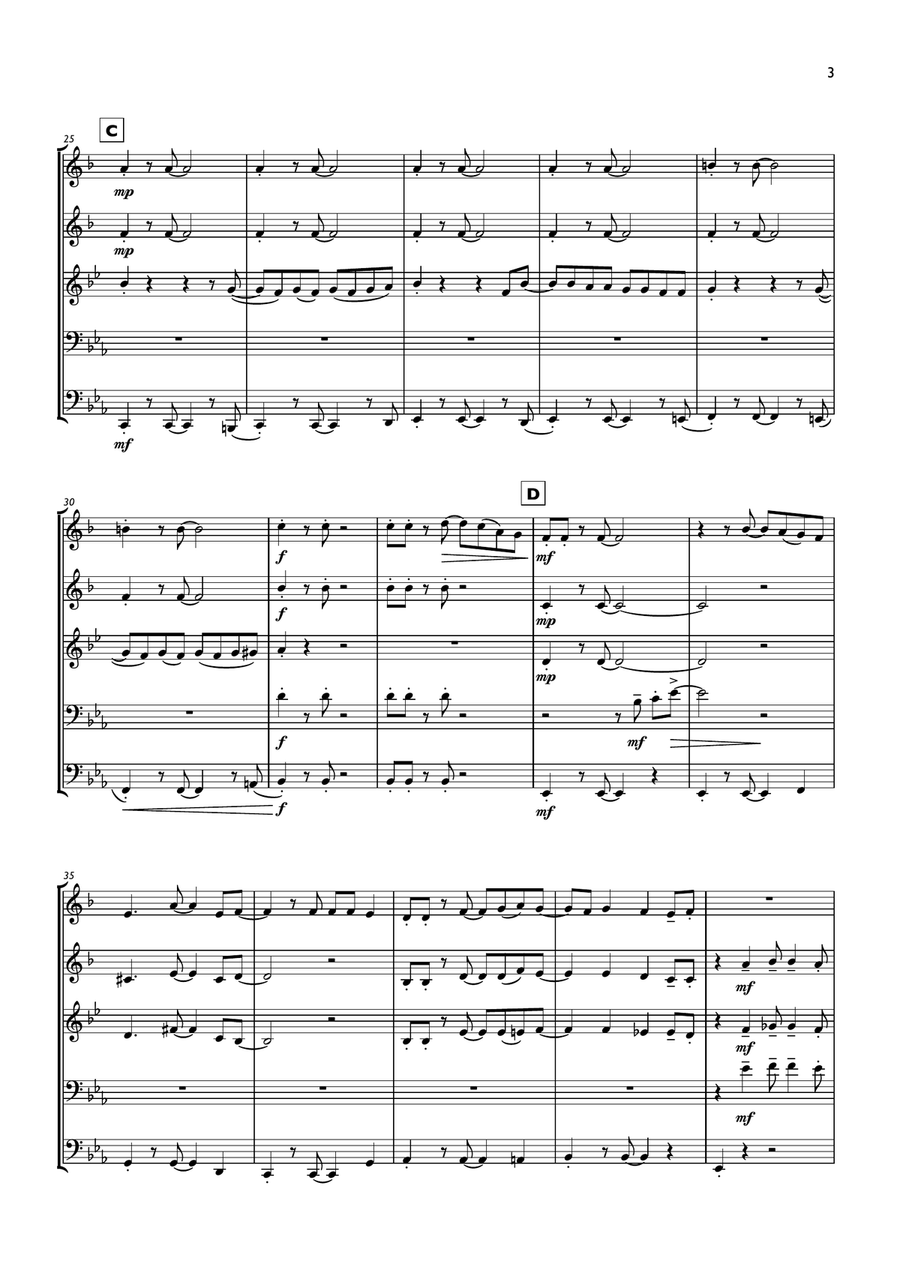 Made You Look Made You Look Brass Quintet scores gallery preview page 3