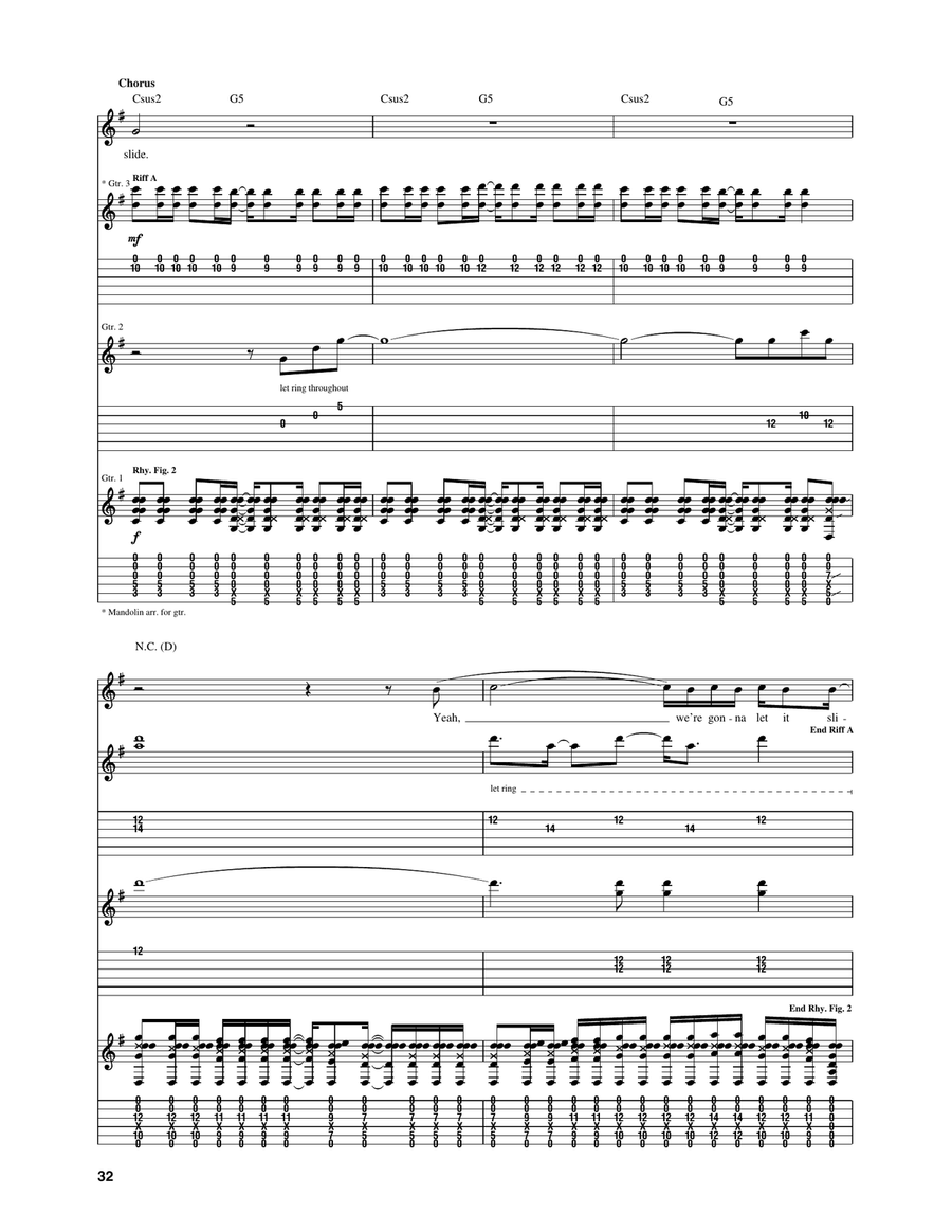 Slide Slide Acoustic Guitar scores gallery preview page 3