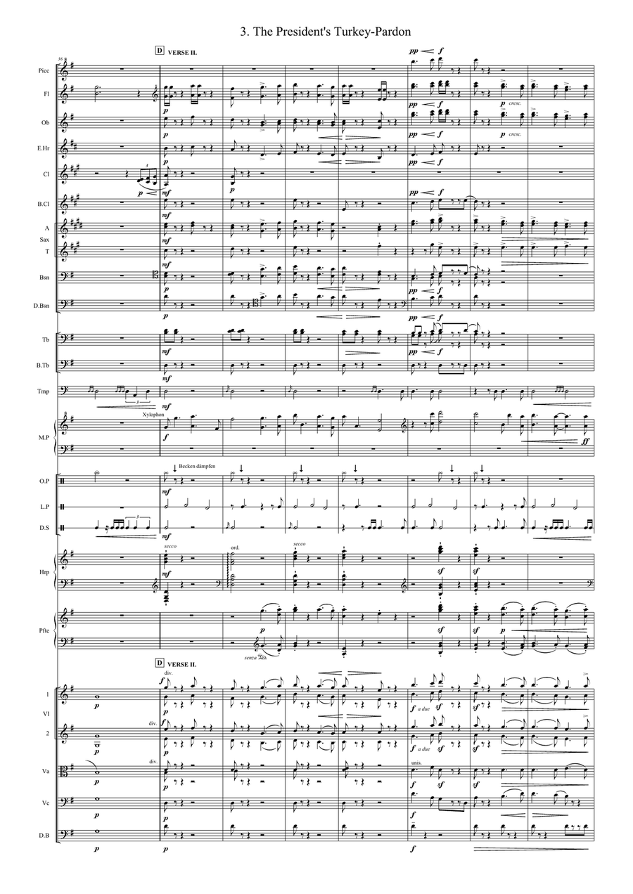 The President's Turkey-Pardon Full Orchestra scores gallery preview page 6