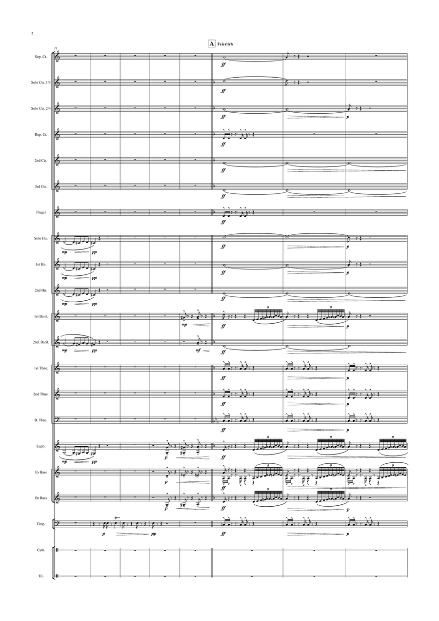 Siegfried's Funeral Music (Götterdämmerung) Siegfried's Funeral Music (Götterdämmerung) Brass Band scores gallery preview page 2