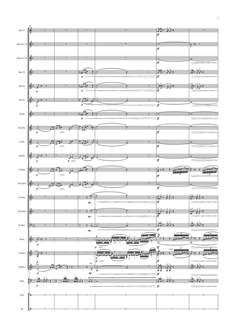 Siegfried's Funeral Music (Götterdämmerung) Siegfried's Funeral Music (Götterdämmerung) Brass Band scores gallery preview page 3