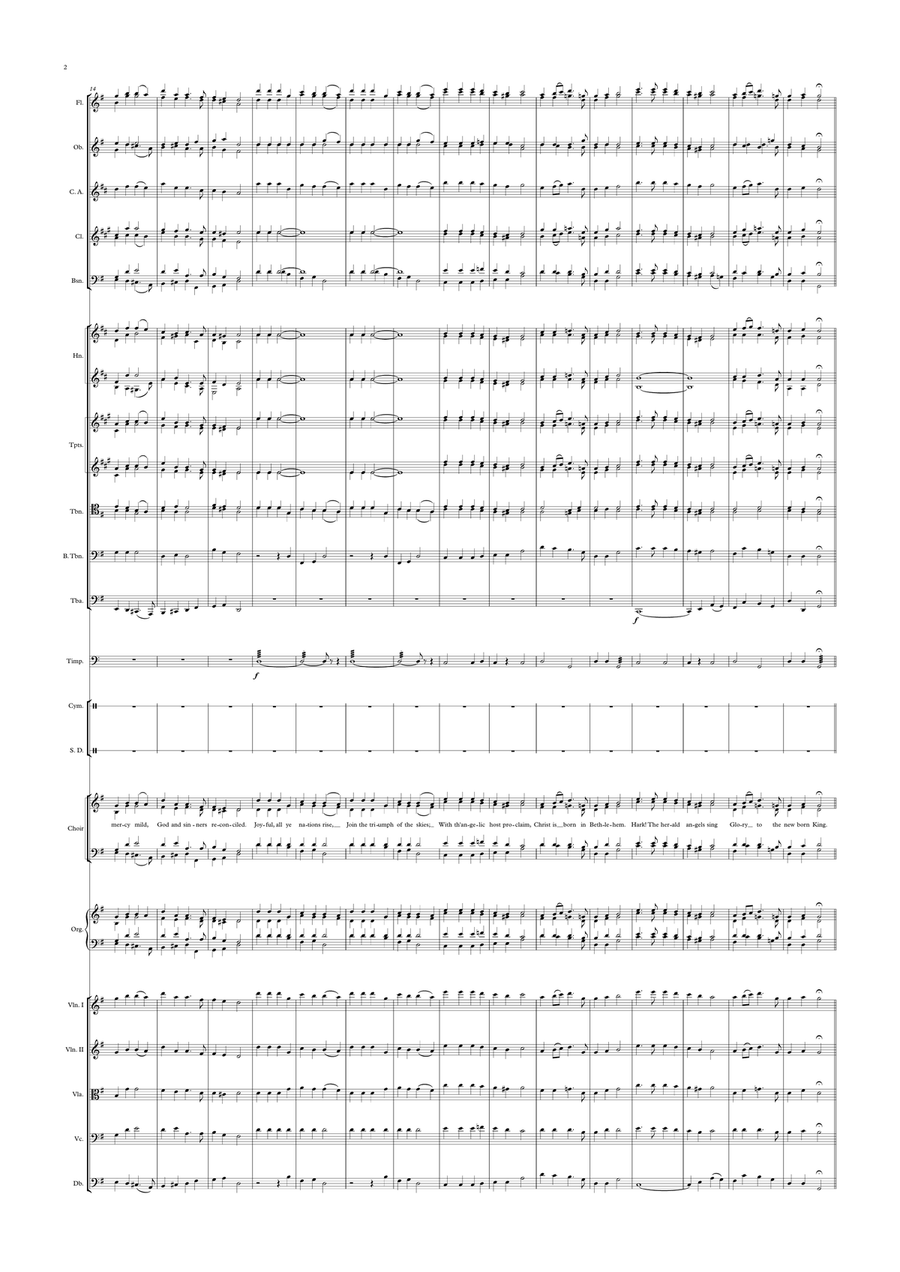 Hark! The Herald Angels Sing 4-Part scores gallery preview page 2