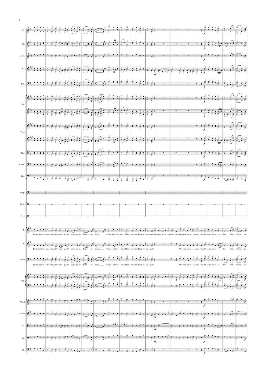 O Come, All Ye Faithful O Come, All Ye Faithful Full Orchestra scores gallery preview page 2