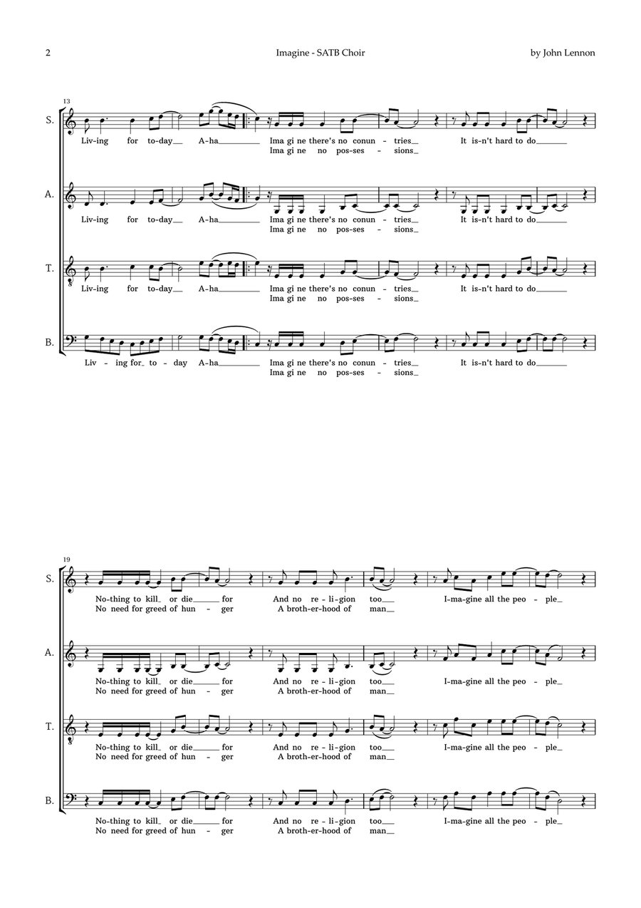Imagine 4-Part scores gallery preview page 2