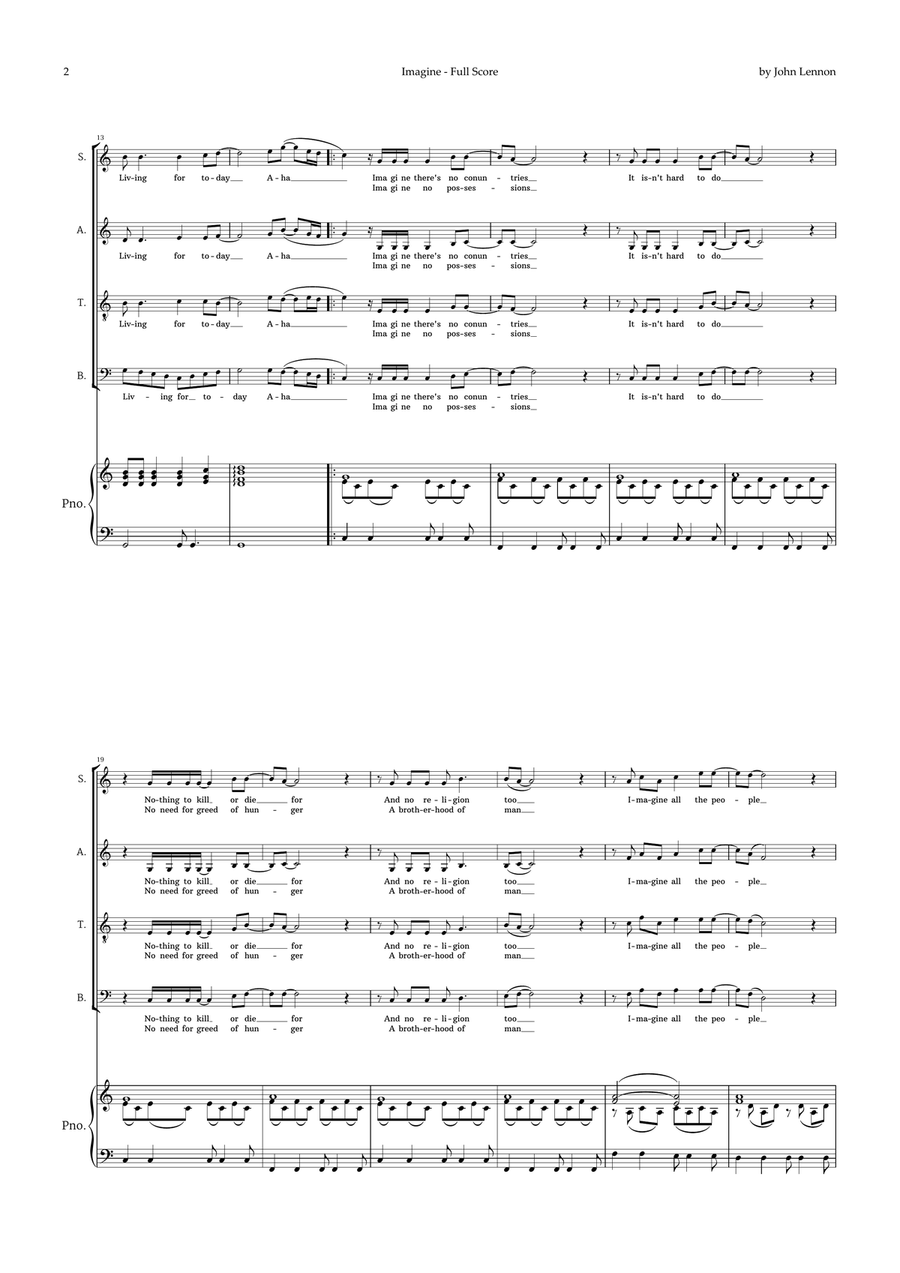 Imagine 4-Part scores gallery preview page 2
