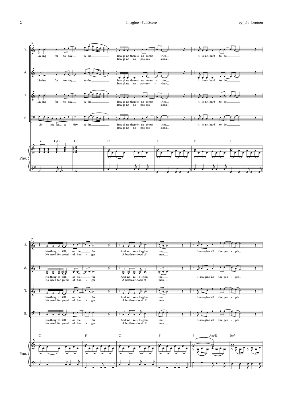 Imagine 4-Part scores gallery preview page 2